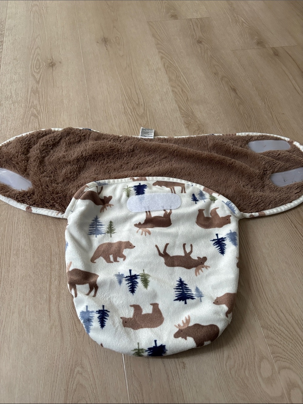 Plush Woodland Animal baby swaddle